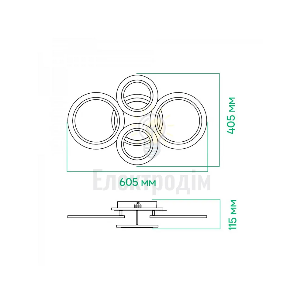 AL6450ARD 72W 5200Lm 3000K-6500K+purple 605*405*115mm SOFT R 80249  - фото 4