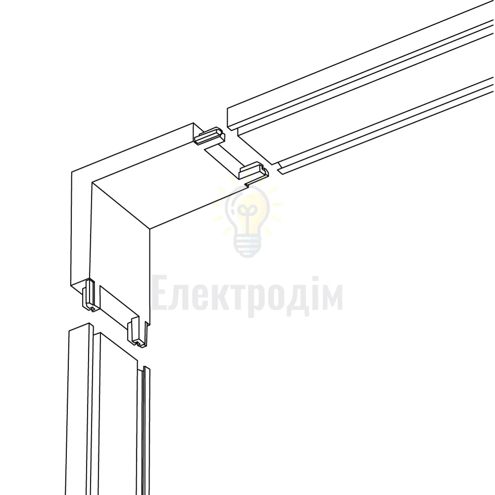 Зєднувач Violux DTA-LV кутовий внутрішній чорний 320117  - фото 7