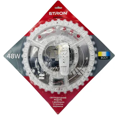 Рем комплект Світлодіодний модуль ремкомплект світильника ETRON 1-EMP-283 48W Matrix SMART з пультом 1-EMP-283 — купити в Електродім