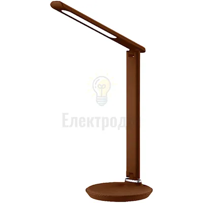 LED лампа настільна LEBRON L-TL-L, 9W, 3000K-6500K, коричнева шкіра, з блоком живлення 15-13-32-1 — купити в Електродім