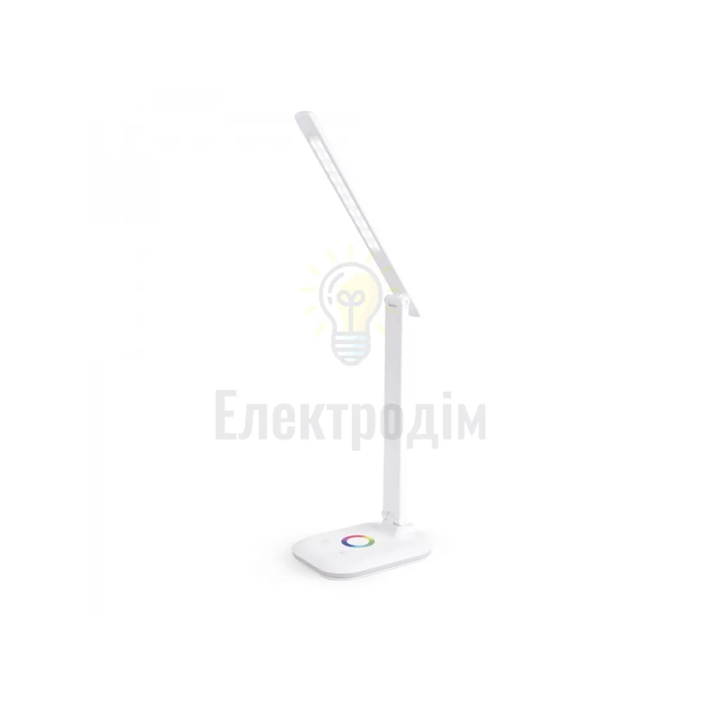 DE1729ARD настільний світильник білий 9W 2700K-4000K-6500K 450LM , димер, RGB (18*13*38cm) IP20 01958  - фото 1