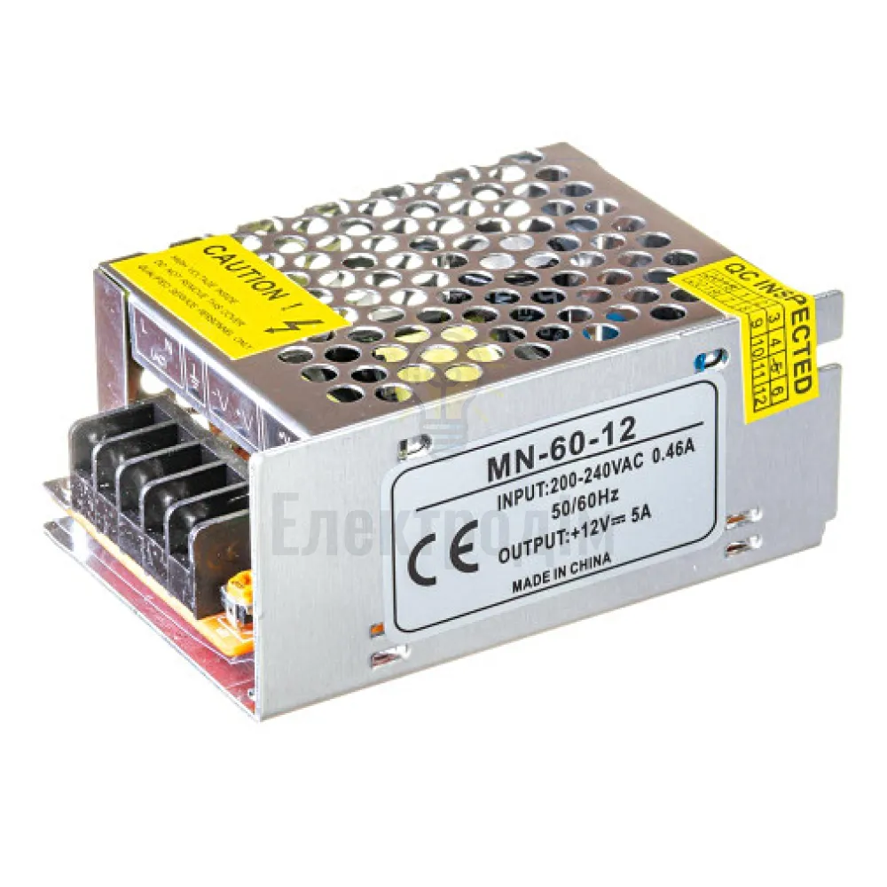 Блок  живлення 12В MN Блок живлення MN 5А - 60W 1013424  - фото 1