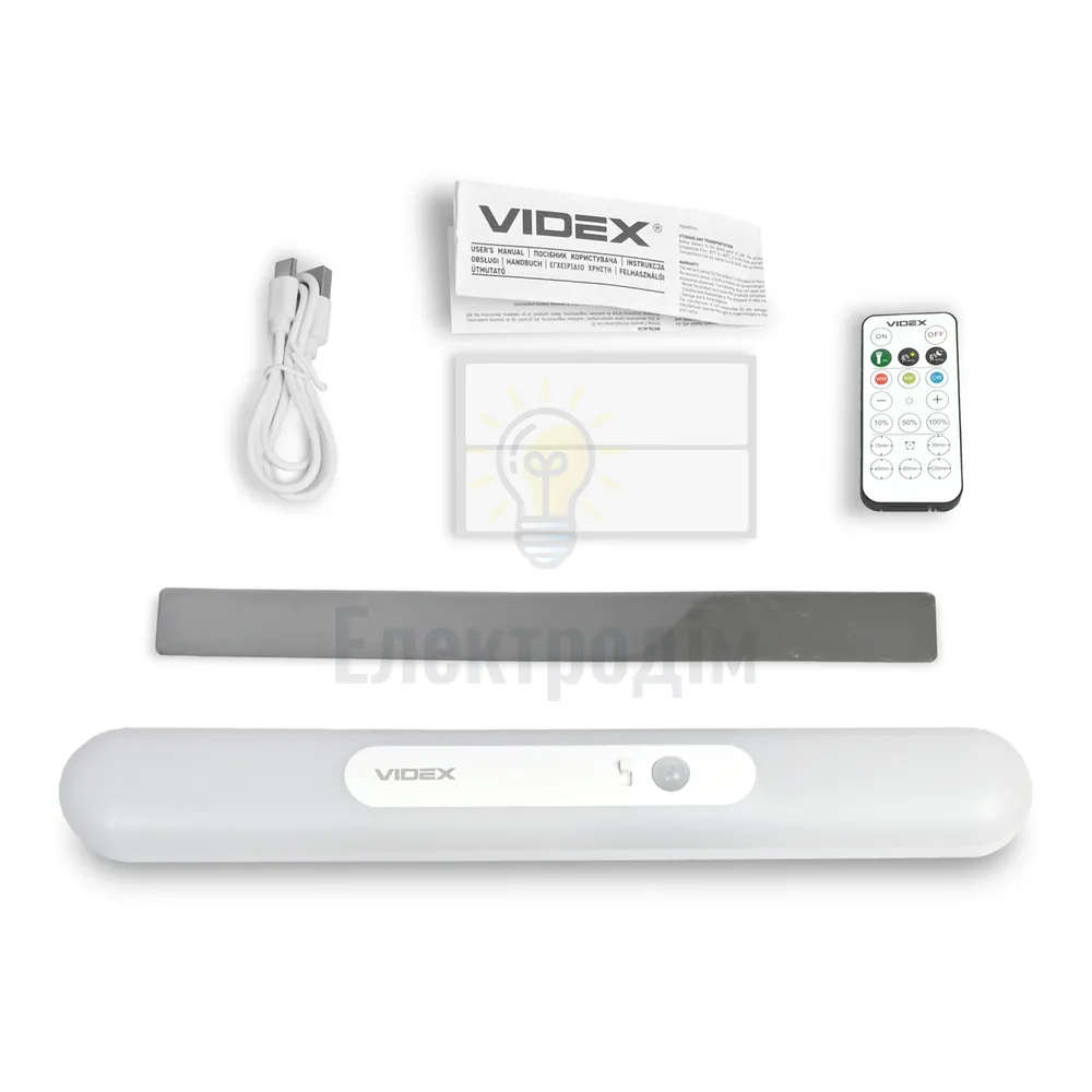 LED Світильник акумуляторний з датчиком руху VIDEX VL-NL013W-SR  - фото 1