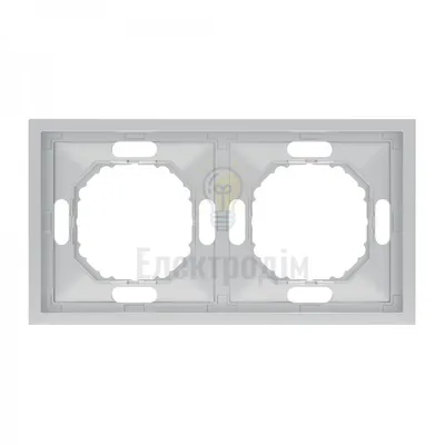 EF102-S рамка 2-місна універсальна срібло Soft 80807 — купити в Електродім