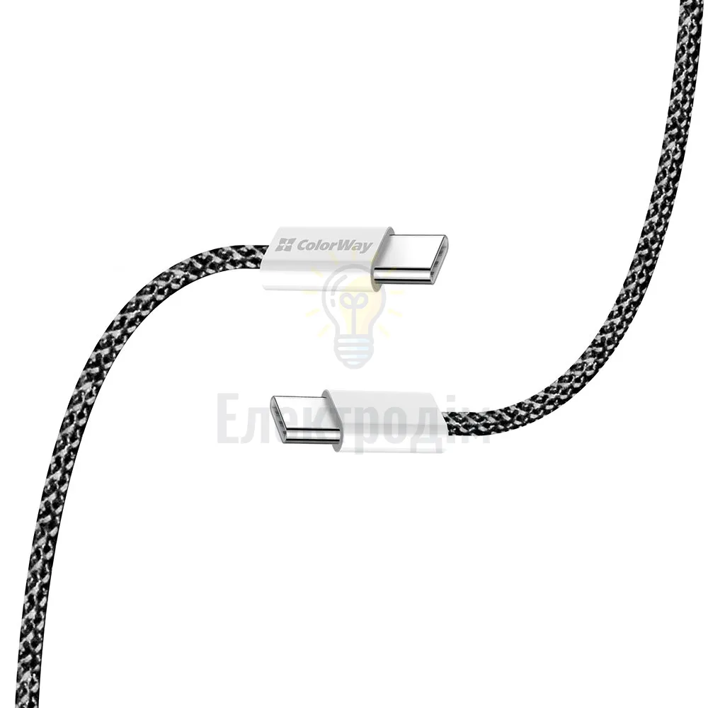 Кабель USB PD Type-C/Type-C ColorWay CW-CBPDCC061-BK 3,0A 60W 1м чорний CW-CBPDCC061-BK  - фото 11