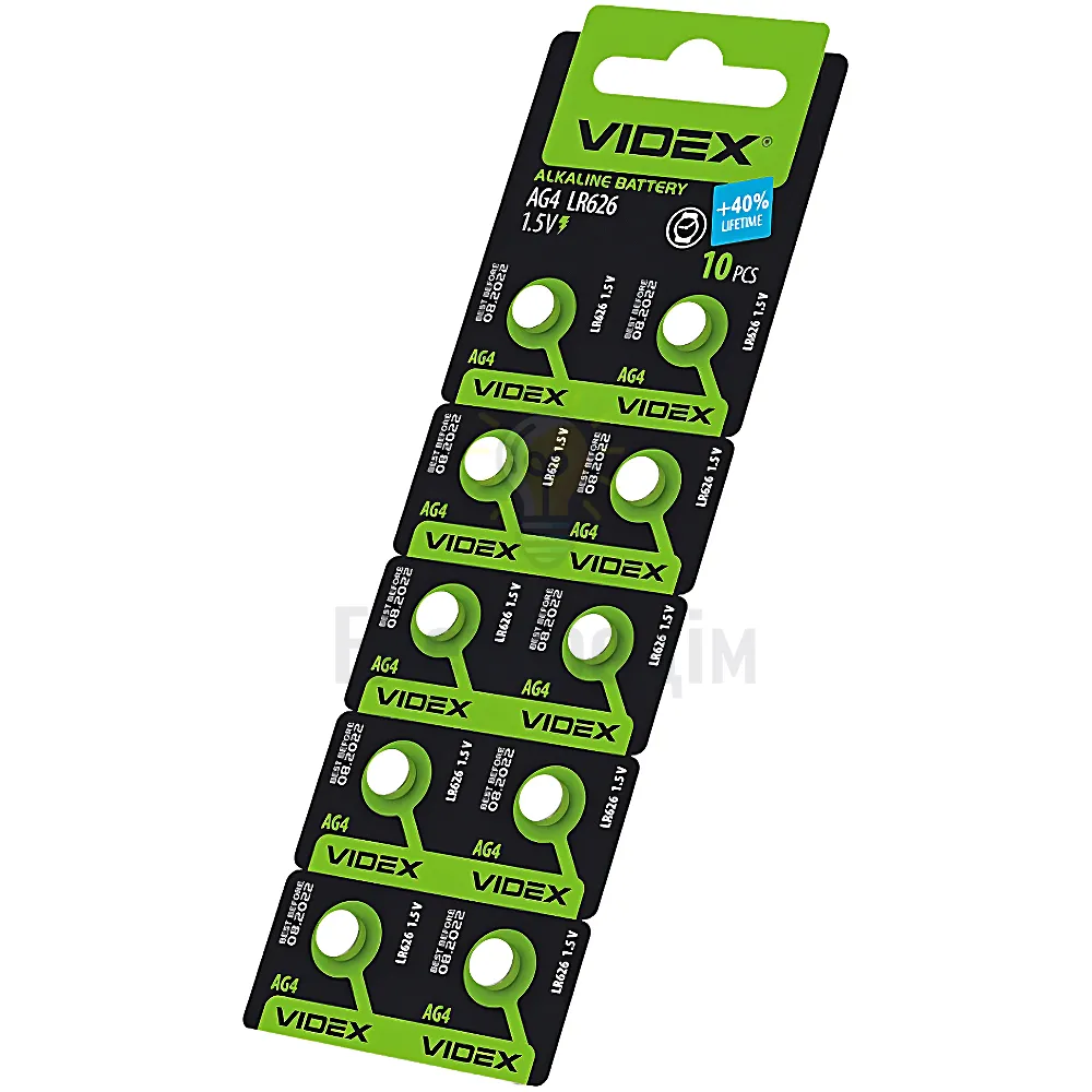 Батарейка Videx годинникова Videx AG 4/LR626 BLISTER CARD 1 шт AG4/10B/1.5V 