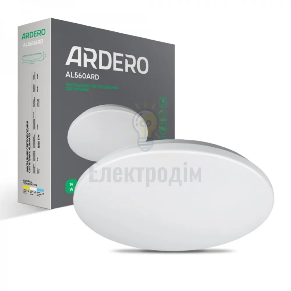 AL560ARD 14W коло накладний матовий 1050Lm 5000K 260*55mm 30553 