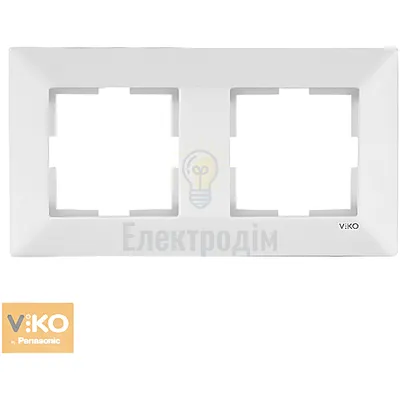 Рамка 2-на горизонтальна Meridian біла 90979002-WH — купити в Електродім