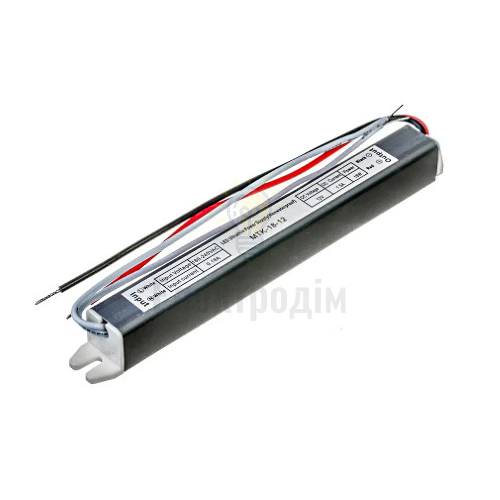 Блок  живлення 12В 1.5А -18W SLIM IP20 C 1013362 
