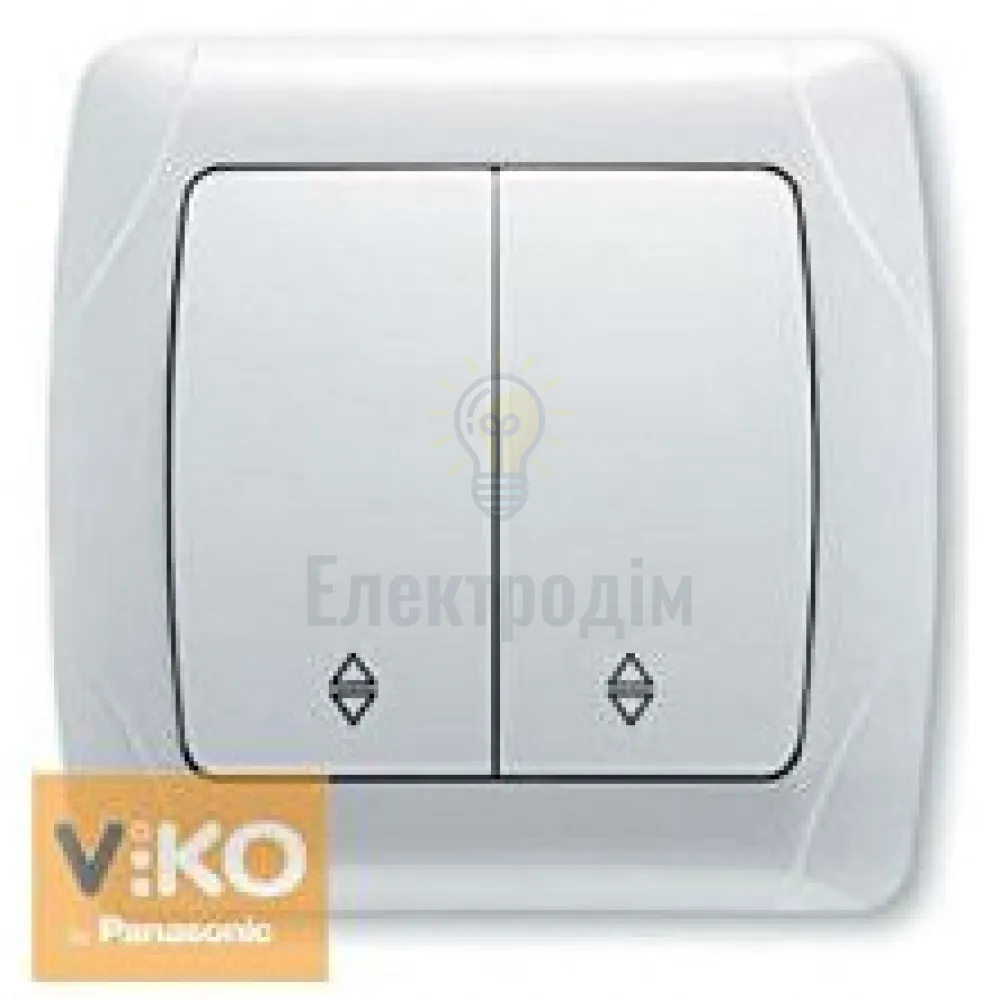 Вимикач Vi-Ko CARMEN білий 2-кл. прохідний 90561017 