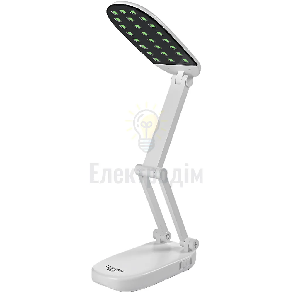 LED лампа настільна Lebron L-TL-L,6W,4100KLead-acid.біла,з блоком живлення 15-13-07 