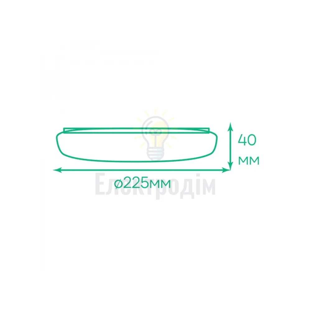 AL708ARD 32W коло накладний 3200Lm 5000K 225*40mm 80003  - фото 2