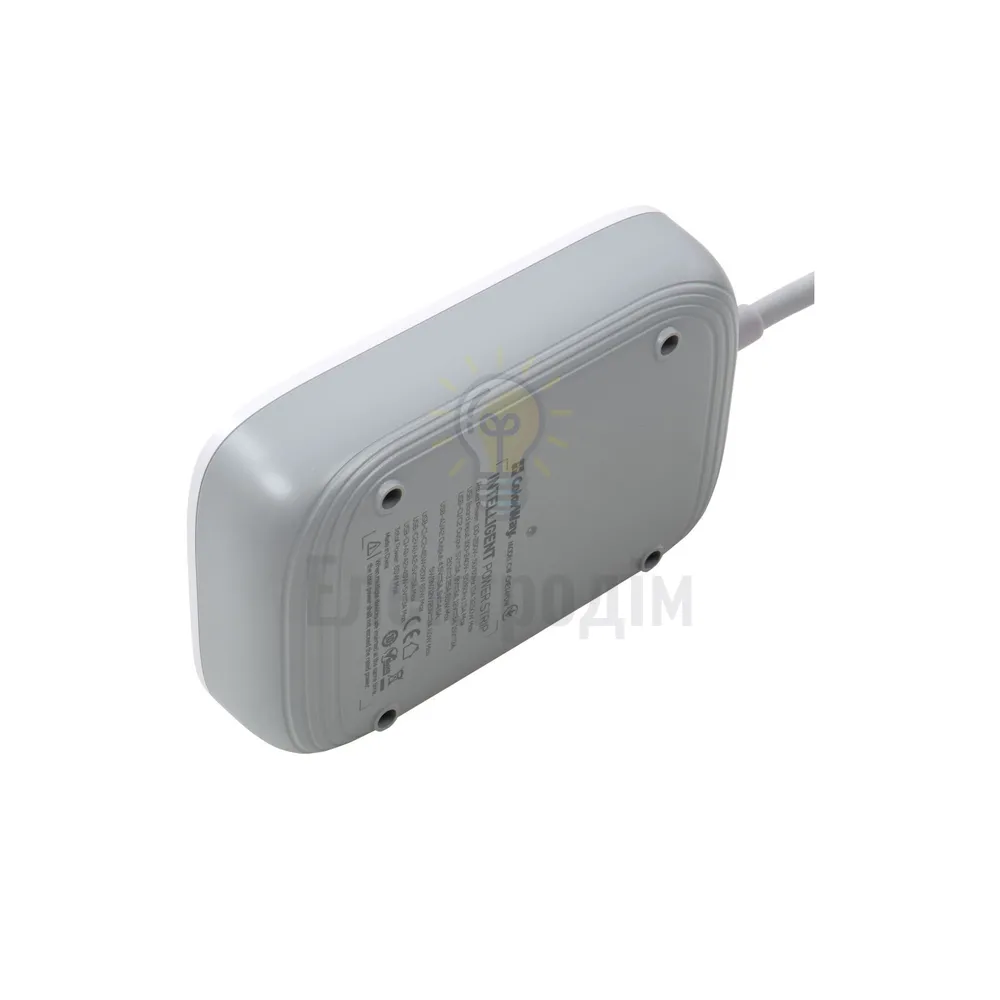 Подовжувач ColorWay Фільтр мережевий 3 розетки/2USB-A/2Type-C PD 2м 65W білий CW-CHE34PDW GaN3 Pro ColorWay CW-CHE34PDW  - фото 5