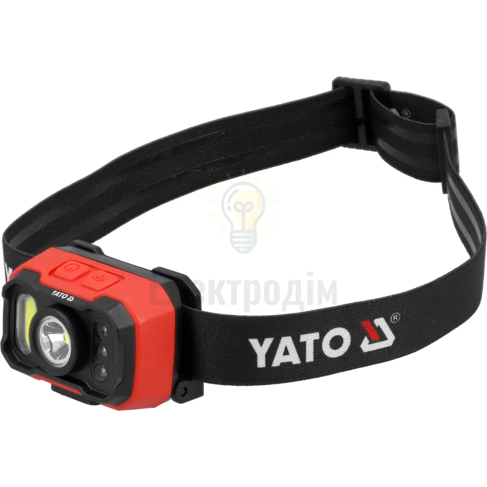 Акумуляторний ліхтар налобний з датчиком руху YATO YT-085942 