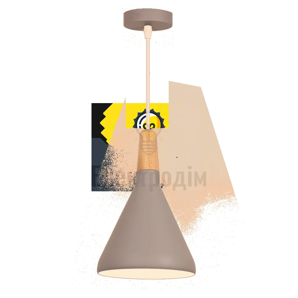 Світильник VELMAX V-CL-DRUM-Gr-Wh, max 60W, E27, 220V 23-10-48 
