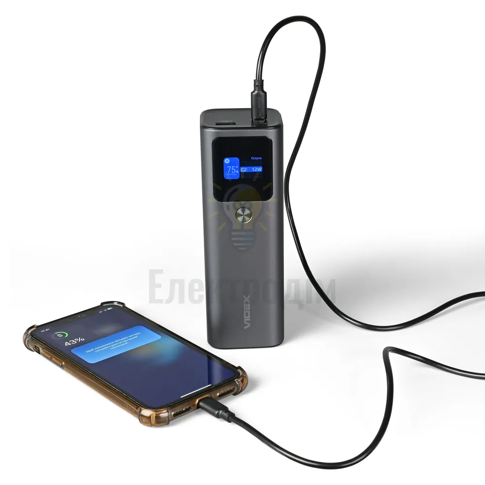Повербанк 30000mAh VIDEX VPB-316 162W PD140W +Display VPB-316-G  - фото 13