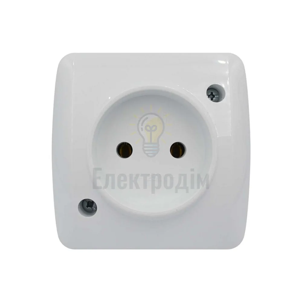 Розетка Alsu біла одинарна без заз 504-010200-215  - фото 2