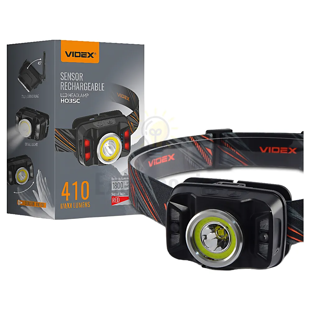 Налобний світлодіодний ліхтарик VIDEX 410Lm 5000K VLF-H035C 