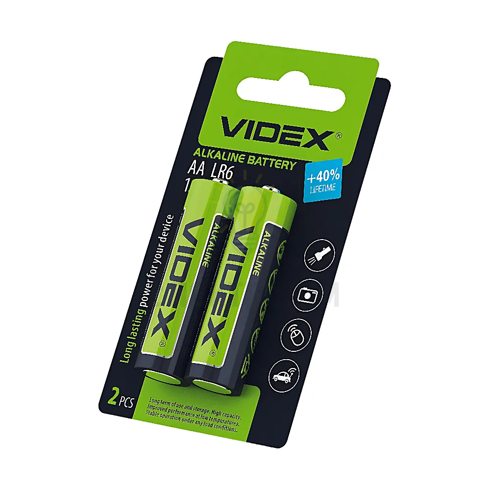 Батарейка Videx Батарейка лужна Videx LR6/AA 2шт SMALL BLISTER LR6/AA 2pcs SB 