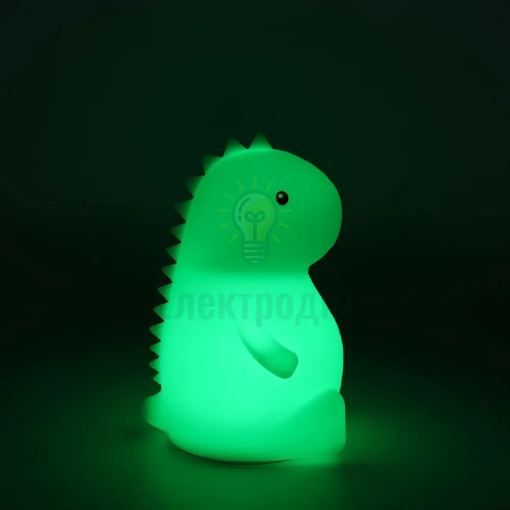 Нічник Нічник силіконовий SNL-D03ARD дракончик білий  RGB 3*ААА 10.5*9.2*15.8cm 80673  - фото 3