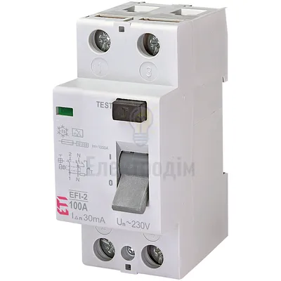 Реле диференційне (ПЗВ) EFI-2 100/0,03 тип A (10kA) 2062530 — купити в Електродім