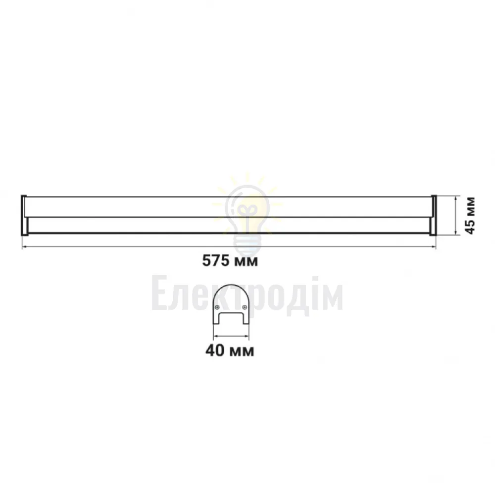 AL7002-1 20W, AC180-240V 600*38*45mm 50/60Hz IP20 80897  - фото 3