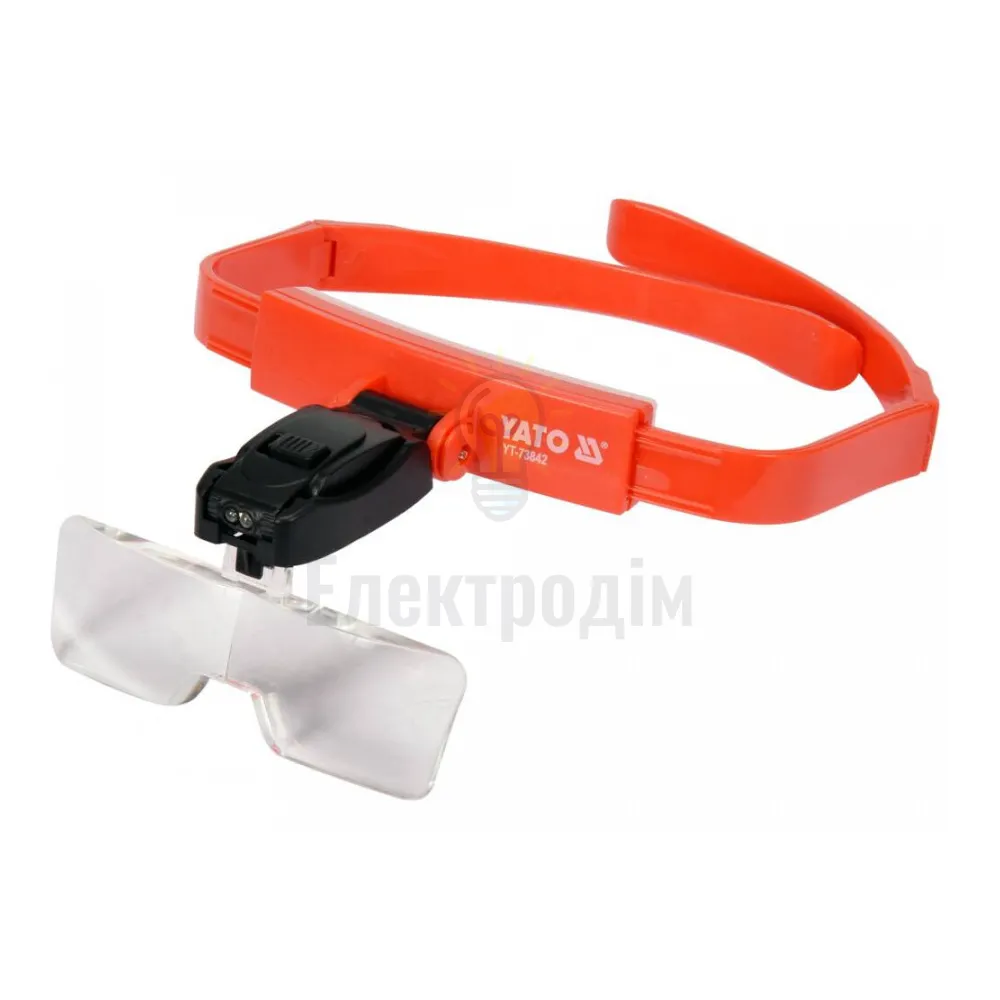Лінза на голову з підсвіткою YATO: 2 LED, 5шт.з кратністю:1х, 1.5х, 2х, 2.5х, 3.5х YT-73842 