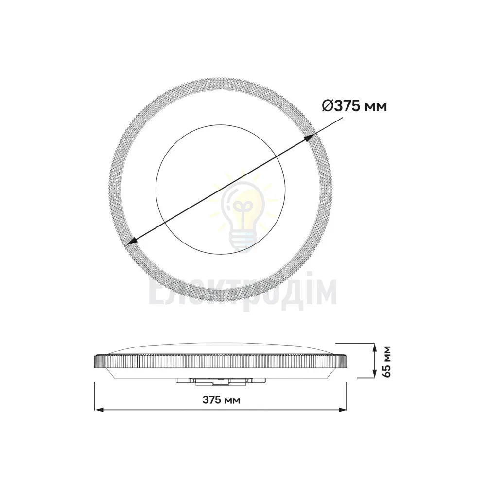 AL6088ARD 48W коло білий 2500Lm 3000-4000-6500K 375*65mm MODA SMART 80933  - фото 12