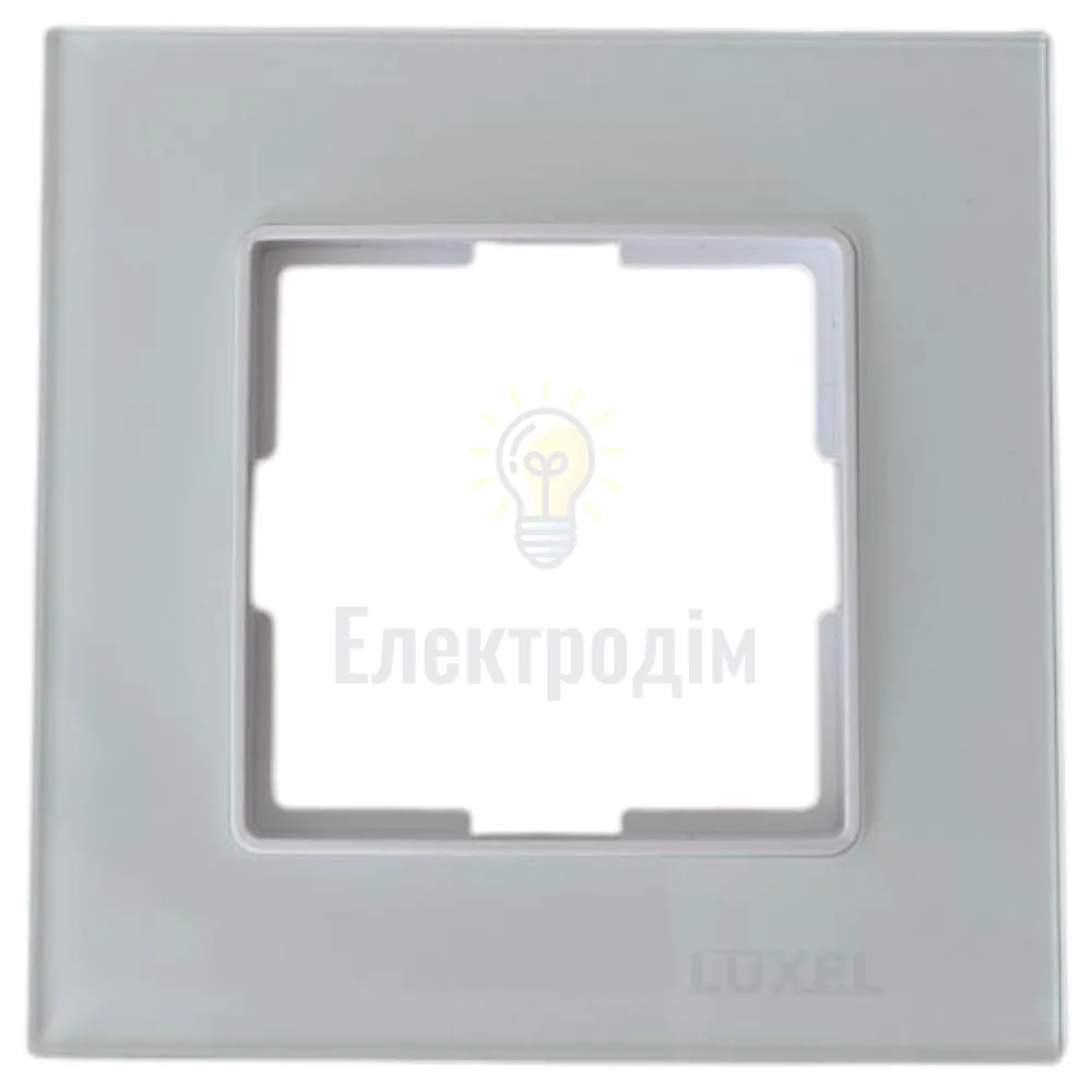 Рамка скляна горизонтальна одинарна apple white (білий) 0021 