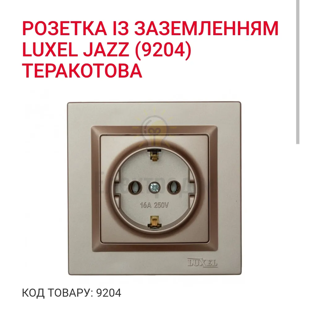Терракот Розетка з заземленням JAZZ 9204 