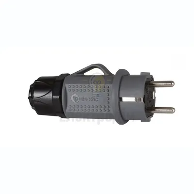 Вилка Вилка пряма з/з, 16А, сіра (IP44), TP electric (3101-700-0600) 62-56-05 — купити в Електродім