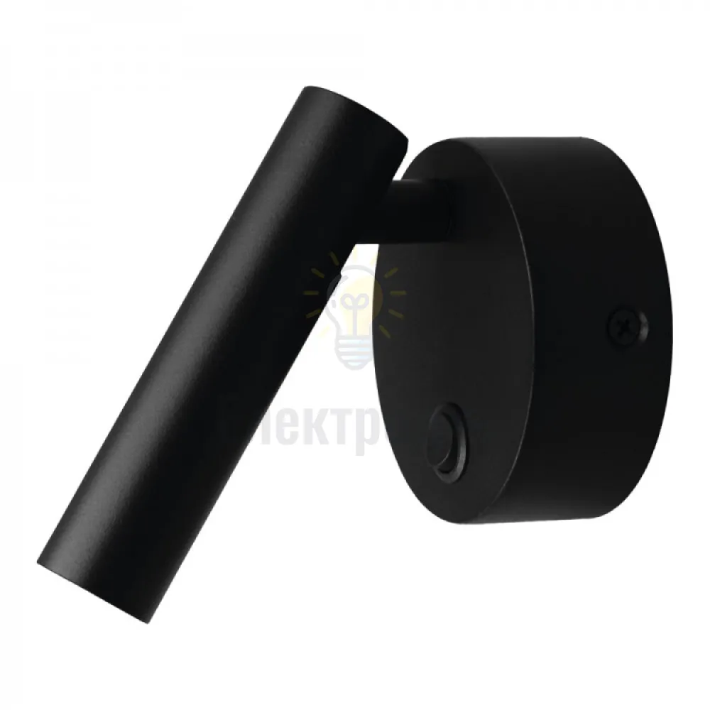 AL8160ARD 230V 3W, чорний 175LM 4000К 100*80*70mm IP20 80986  - фото 1