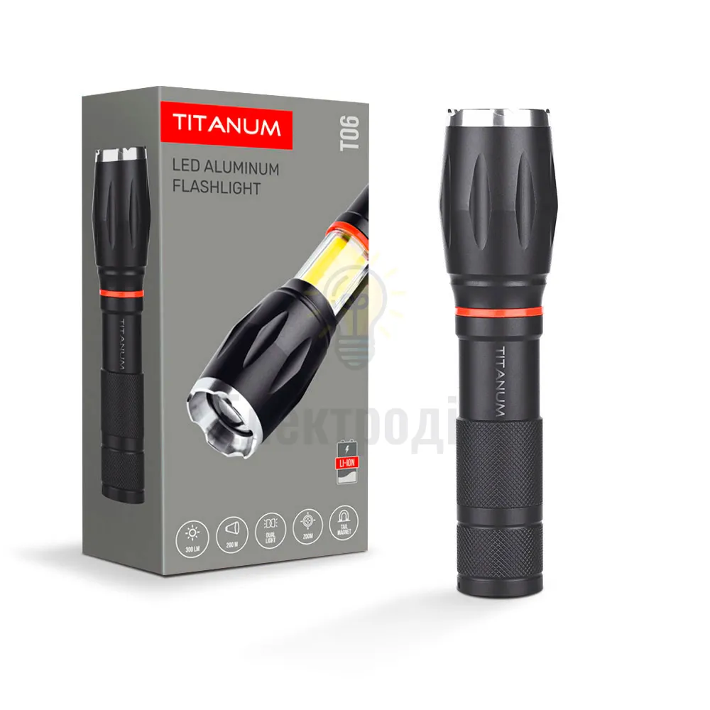 Портативний світлодіодний ліхтарик TITANUM 300Lm 6500K TLF-T06 
