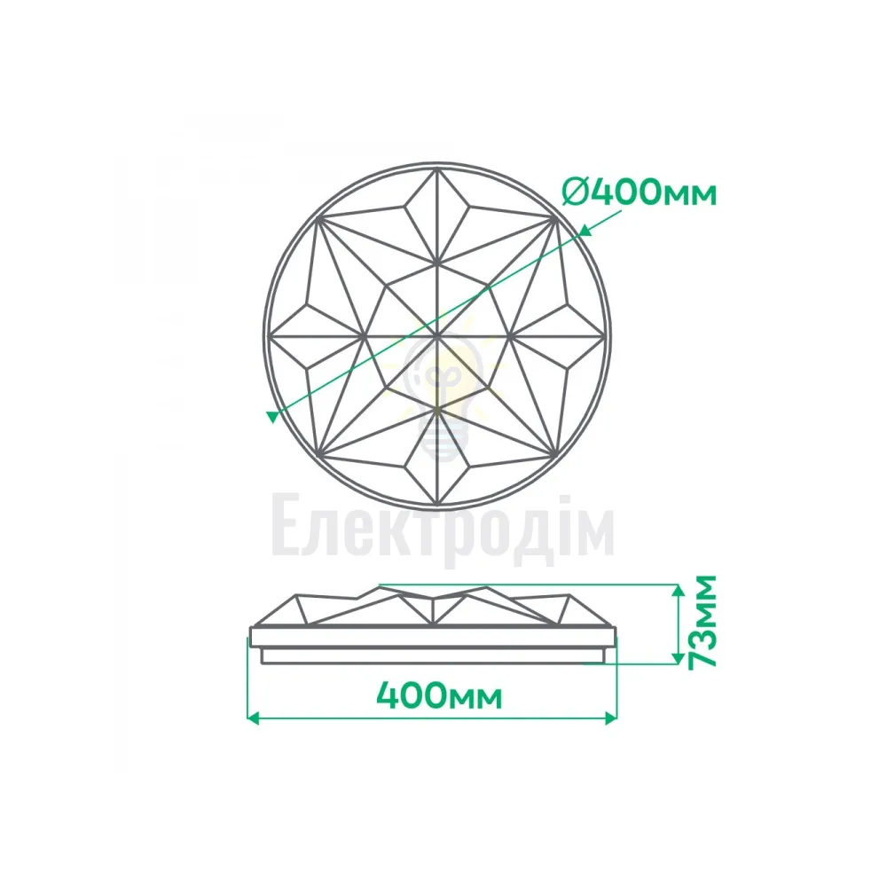 AL5000-2ARD 54W коло 4050Lm 2700K-6500K 400*400*73mm RGB AMBER 80051  - фото 4