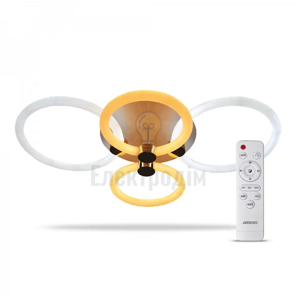 AL6134-1ARD 76W коло 8450Lm 3000K-6500K 615*415*130mm FELICITY GOLD 80072 