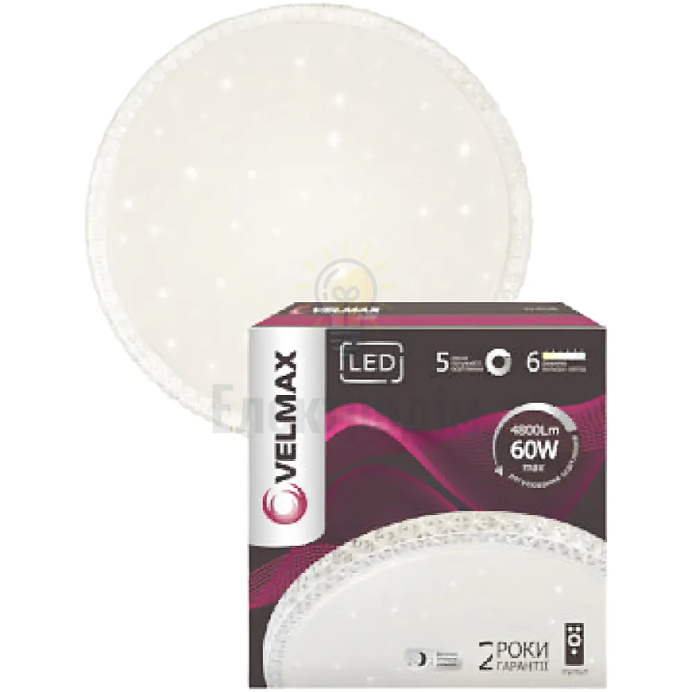 LED світильник VELMAX V-CL-CRYSTAL, 70W, smart, 500*80мм, 3000K-6500K, 4900Lm, пульт ДК. 23-42-61-1 