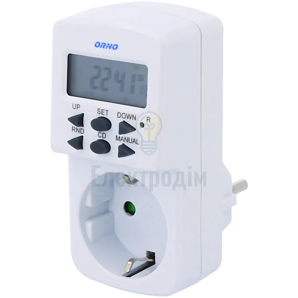 Реле часу добове механічне в розетку 16A, 3500W 56-55-63 