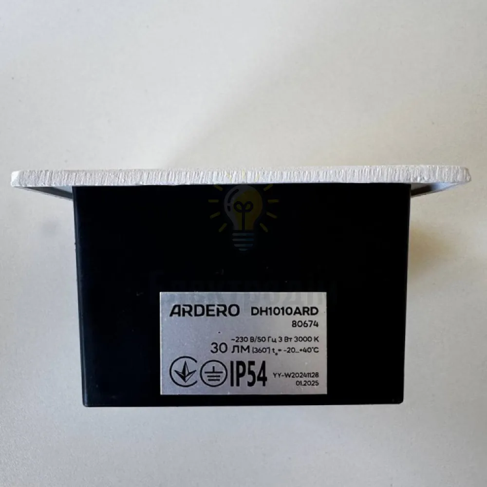 DH1010ARD 230V 3W 30Lm 3000K квадрат 85*85*49mm білий IP54 80674  - фото 2