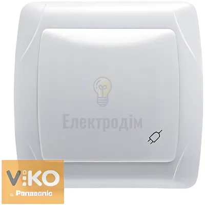 Розетка Vi-Ko CARMEN білий 1-а з/з та кришка 90561012 — купити в Електродім