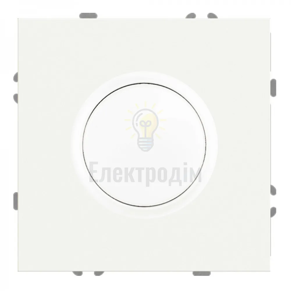 EV111D-W світлорегулятор поворотний для LED 5-100W, механізм білий Soft 80727  - фото 1