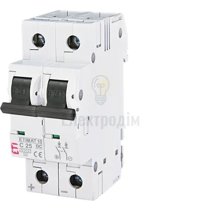 Авт. вимикач ETIMAT 10 DC 2p C 25A (6 kA) 2138718 — купити в Електродім