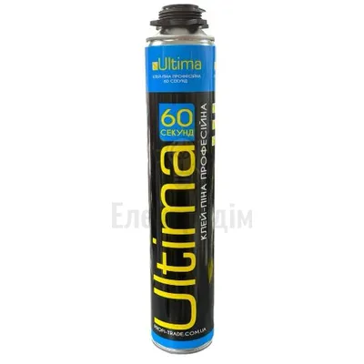Пена монтажна ULTIMA ULTIMA Клей- піна під пістолет 60 сек  800ml, 12 шт. ПТ-2139 ПТ-2139 — купити в Електродім