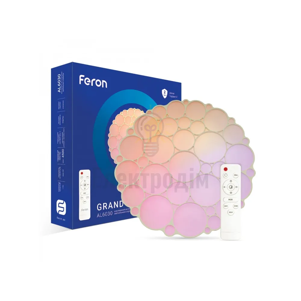 AL6030 60W круг, RGB, 4500Lm 3000K-6000K 500*100mm GRAND COLOR 40247 