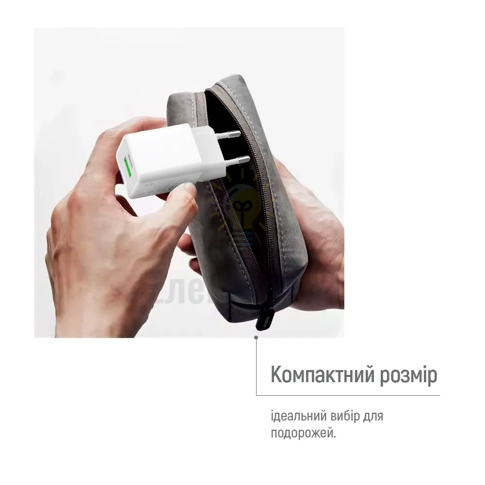 Мережевий зарядний пристрій ColorWay GaN Mini 30W PD Port PPS USB (Type-C PD + USB QC4.0) cable Type-C CW-CHS053PDC-WT  - фото 8
