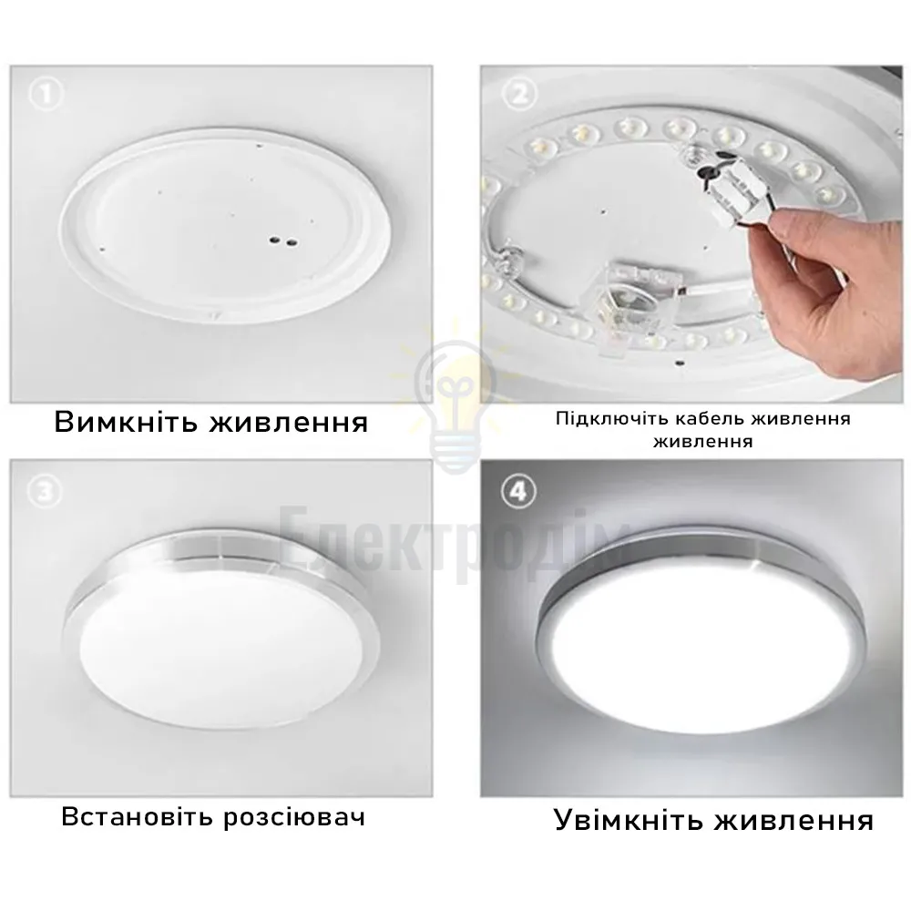 Рем комплект Світлодіодний модуль ETRON 1-EMP-276 36W Matrix 5000K IP20 коло 230мм 1-EMP-276  - фото 5