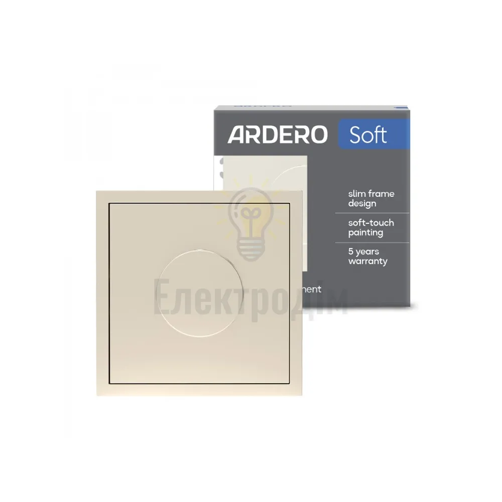 EV111D-C світлорегулятор поворотний для LED 5-100W, механізм шампань Soft 80831 