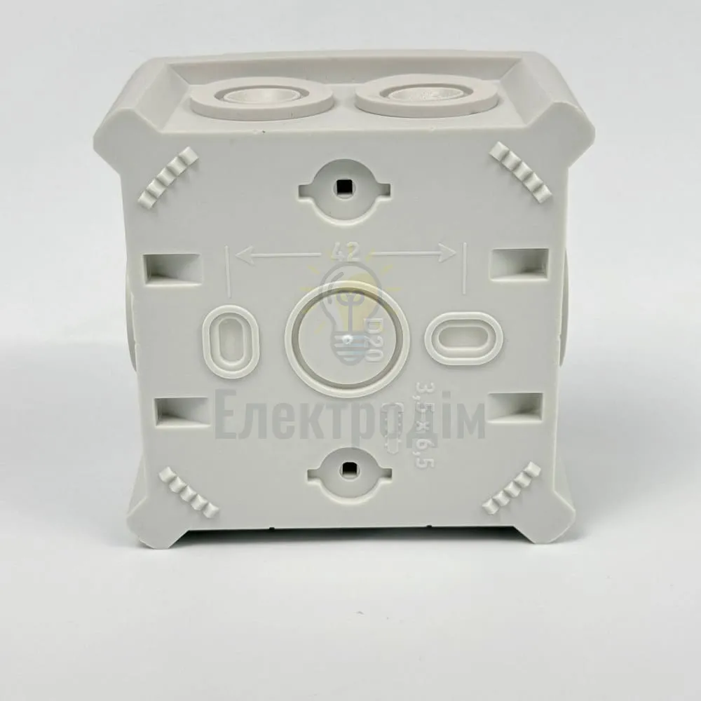 Коробка розподільча СКІМ K85 88х88х52 сіра IP55 В1102006  - фото 10