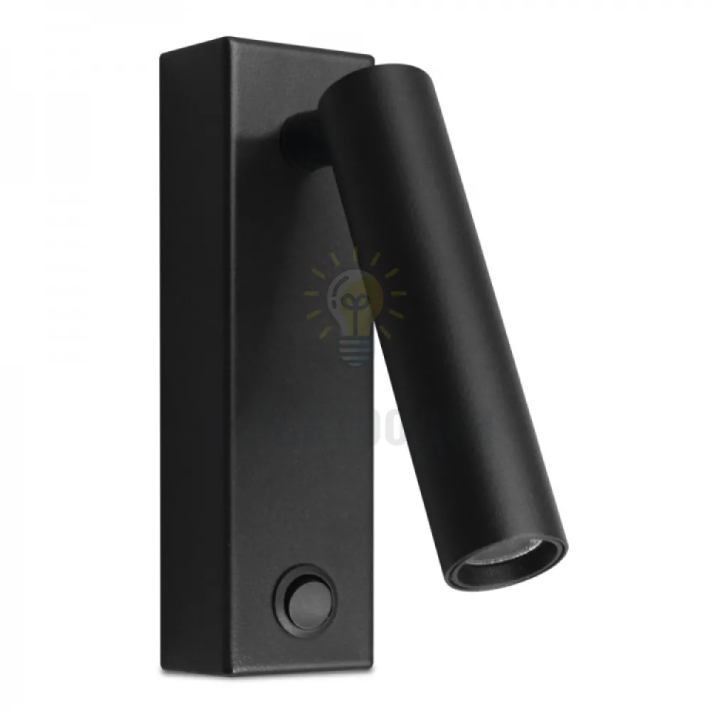 AL8162ARD 230V 3W, чорний 175LM 4000К 140*40*75mm IP20 80990  - фото 1