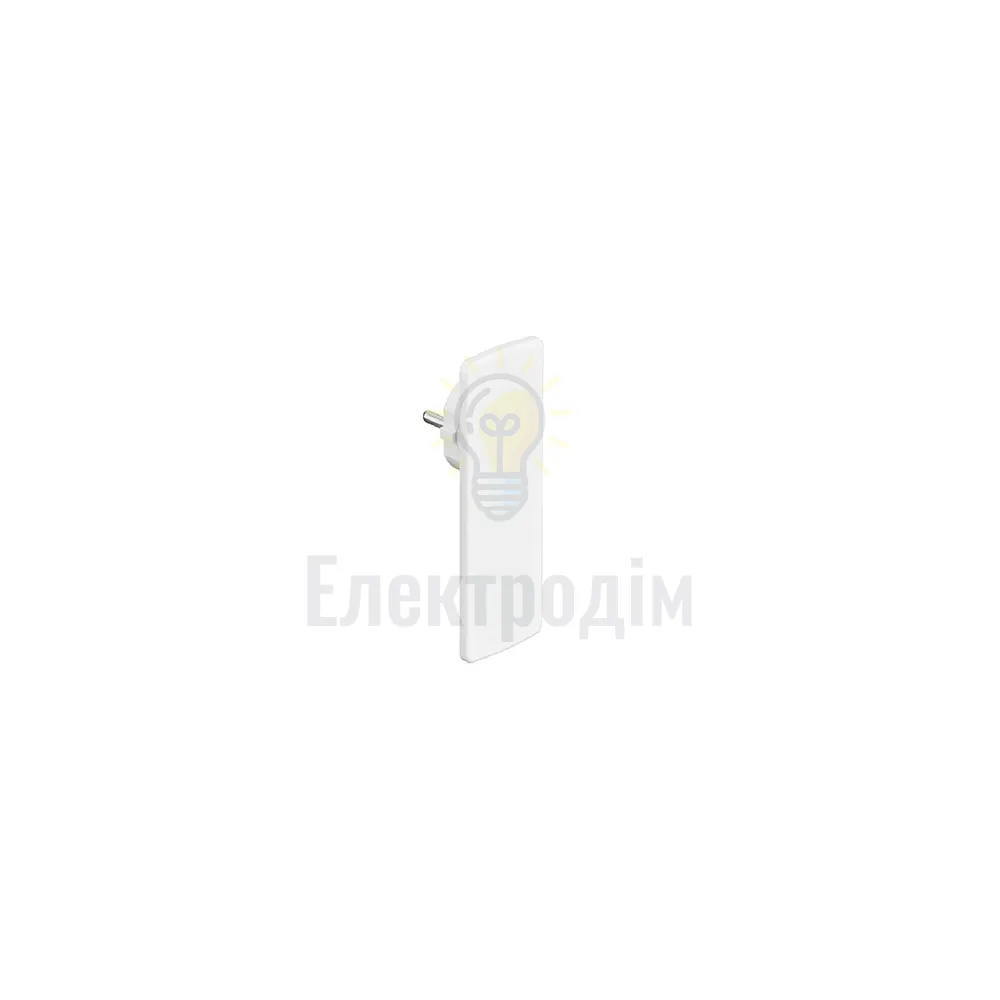 Вилка ультра-тонка з рухомим контактом з заземленням штепсельна, біла NX1030 