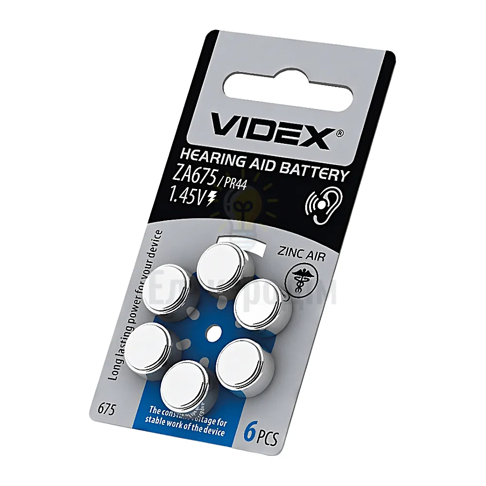 Батарейка Videx воздушно цинковая ZA675 (PR44) 